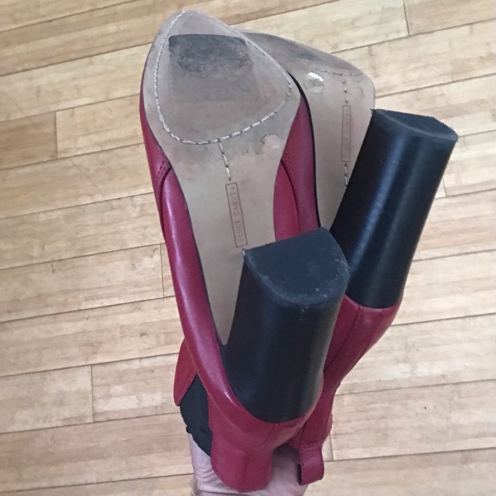 BURGUNDY SoftFlexiLeather ChicSalsaBoots, Heels - Picture 4 of 6